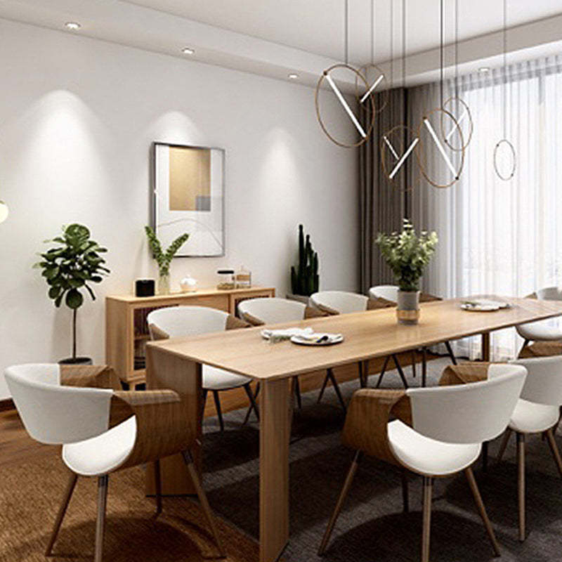 Contemporary Arc Upholstered Dining Chair