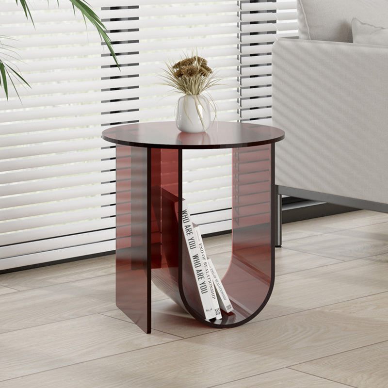Nordic Curved Acrylic Storage End Table