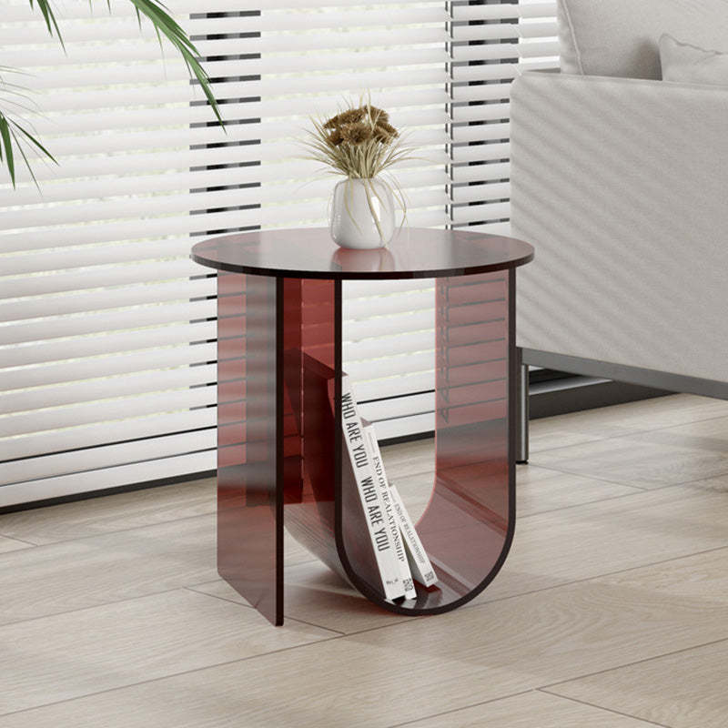 Nordic Curved Acrylic Storage End Table