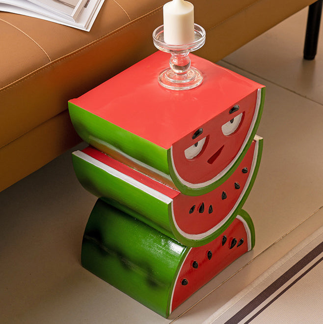 Fruit Design Resin End Table