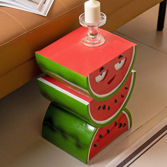 Fruit Design Resin End Table