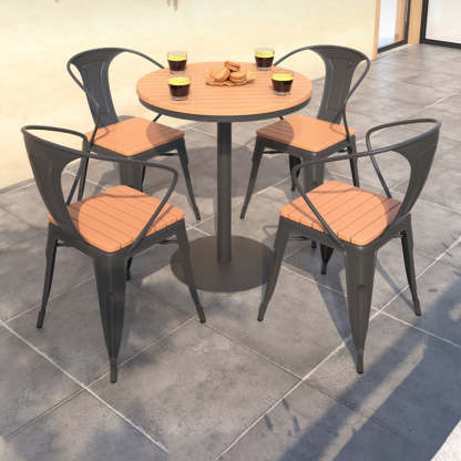 Nordic Plastic Square Outdoor Dining Chair