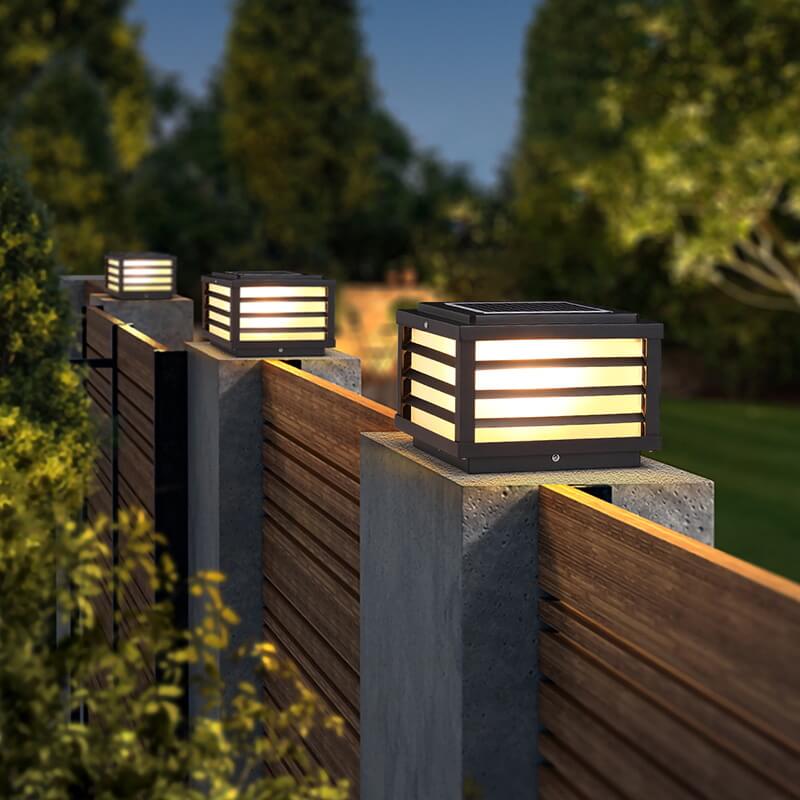 Solar Square LED Outdoor Post Light