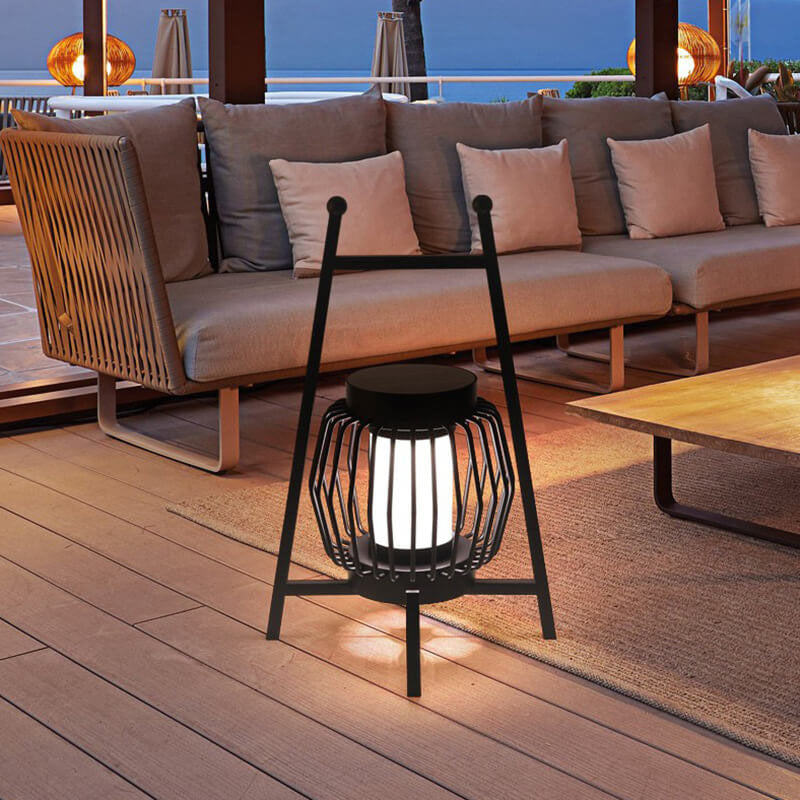 Solar Modern Cage Outdoor Landscape Light