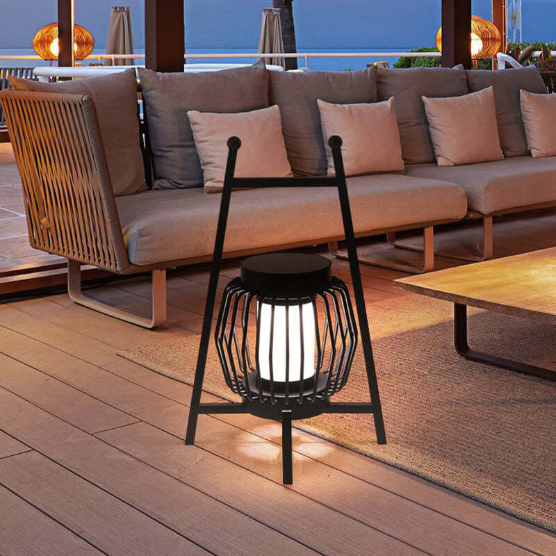 Solar Modern Cage Outdoor Landscape Light