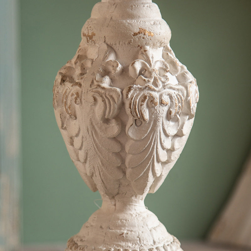 European Roman Column Carved Wood Side Table