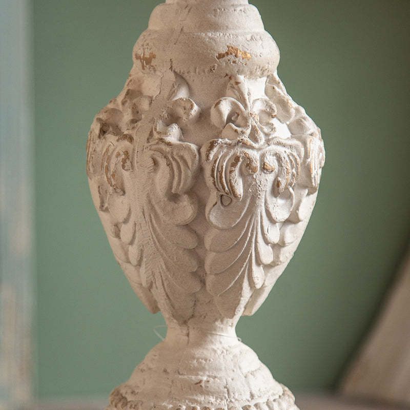 European Roman Column Carved Wood Side Table