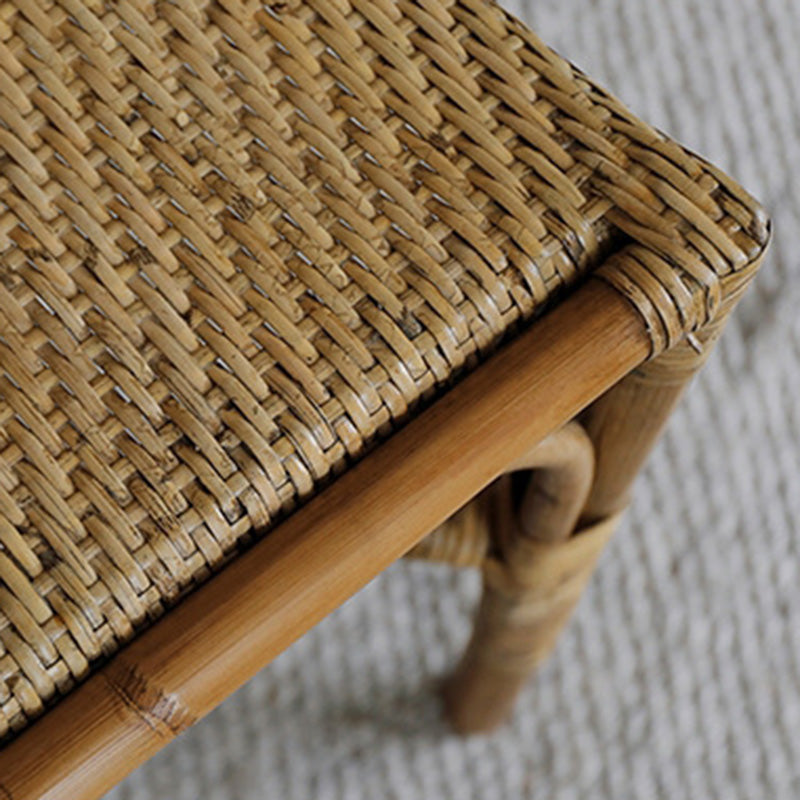 Chinese Woven Wood Four-Leg Dining Chair