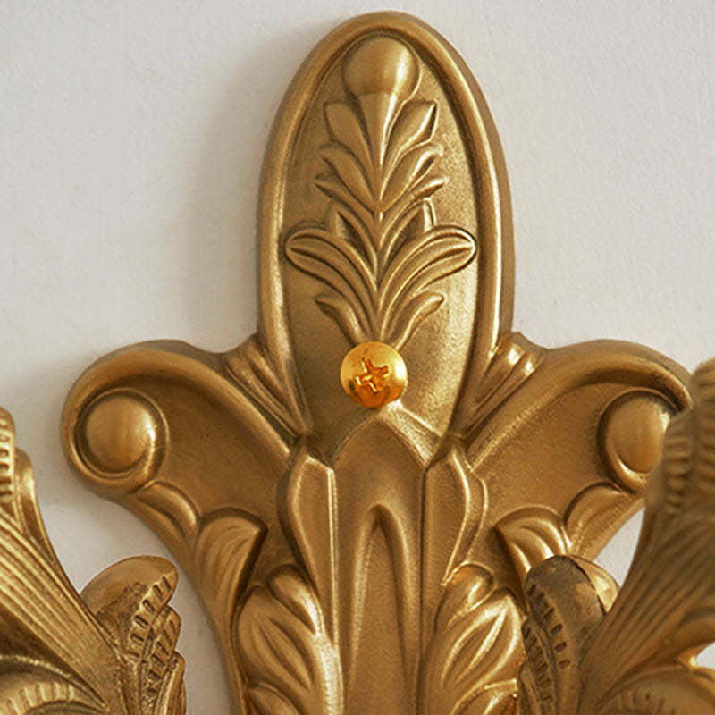 French Court Lantern Brass Crystal Sconce — 2 / 220V-240V For UK/AU