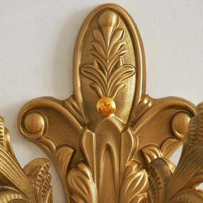 French Court Lantern Brass Crystal Sconce — 2 / 220V-240V For UK/AU