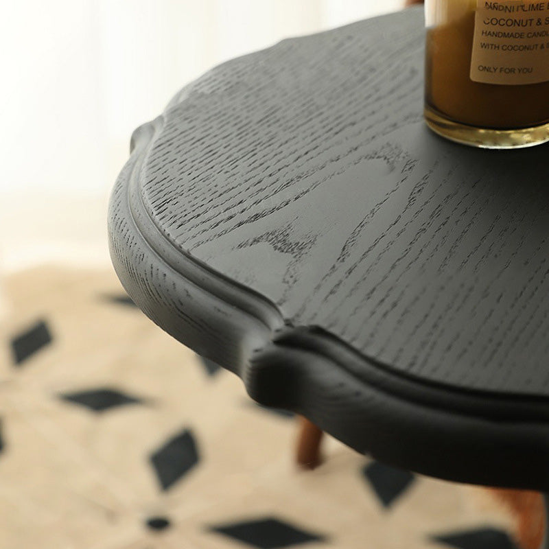 Vintage Round Lace Wood Coffee Table