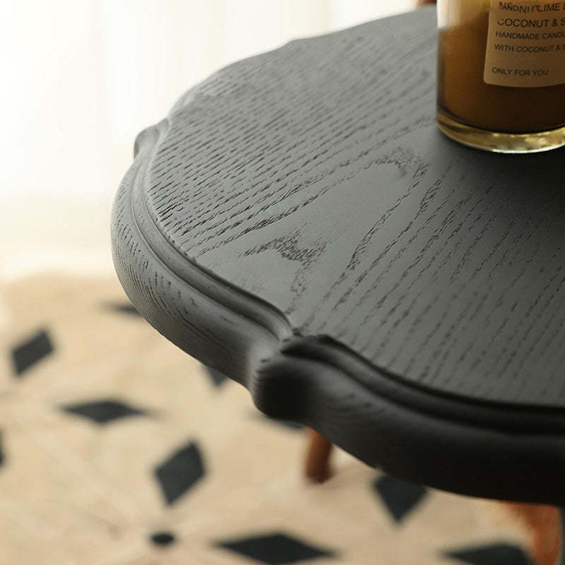 Vintage Round Lace Wood Coffee Table