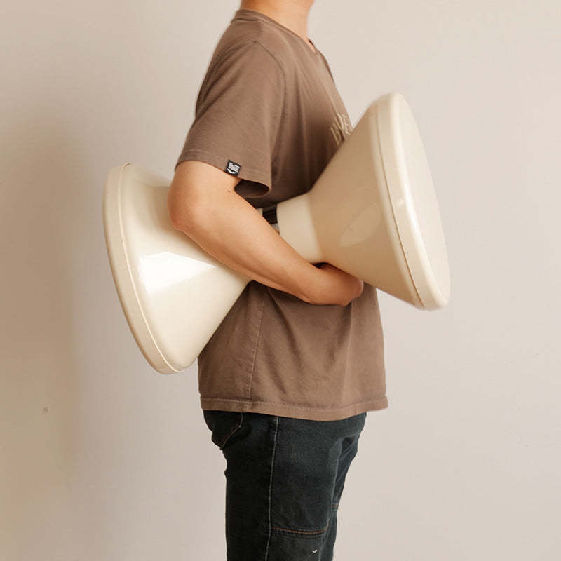 Contemporary Round Plastic Vanity Stool