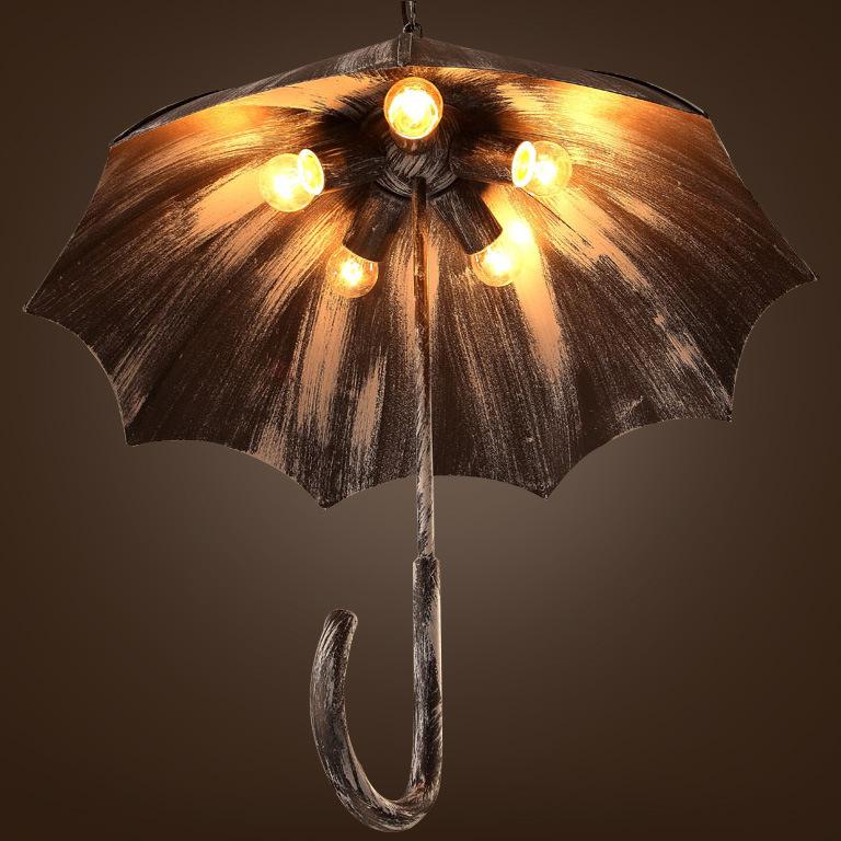 Retro Industrial Umbrella 5-Light Chandelier