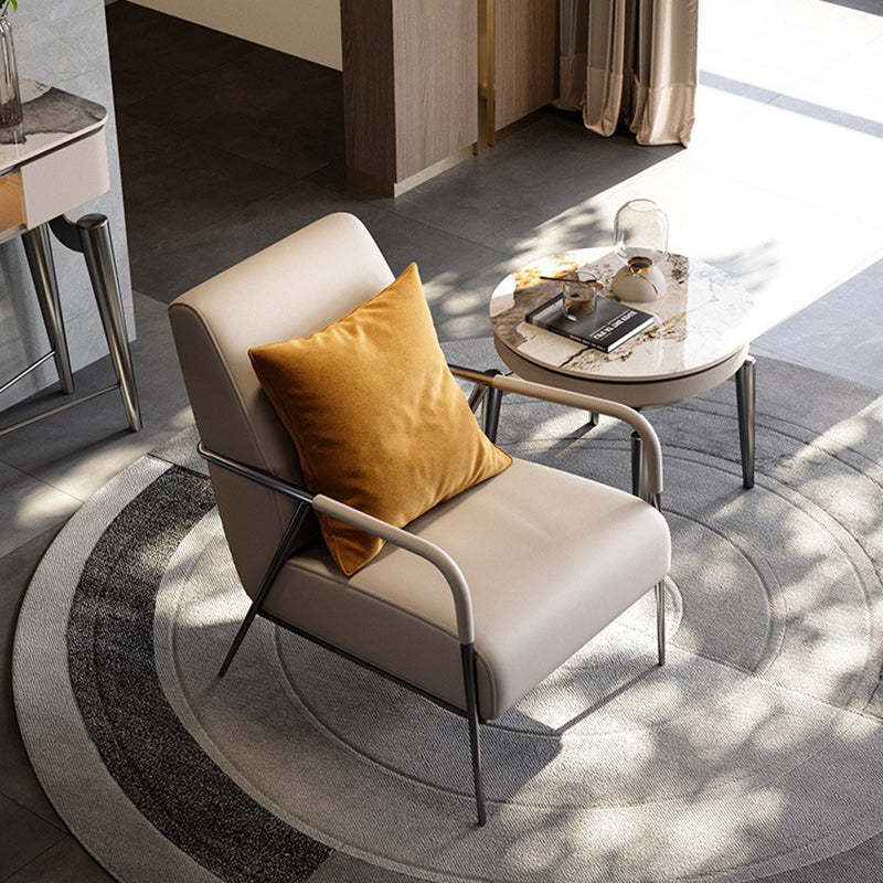 Modern Clover Slate Steel 4-Leg Side Table