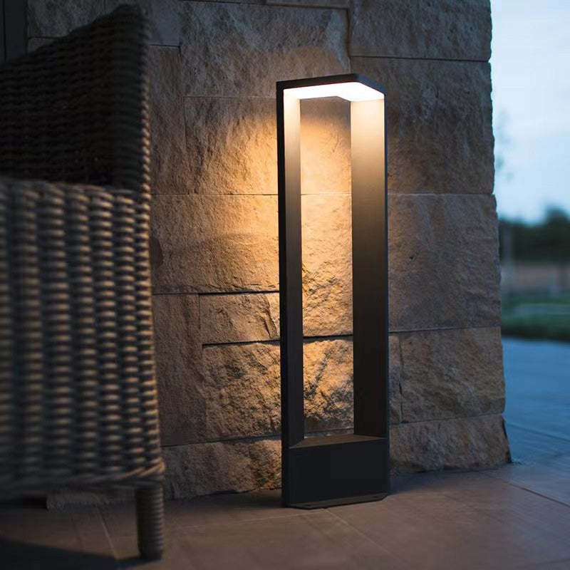 Minimalist Rectangular Aluminum Acrylic LED Landscape Light