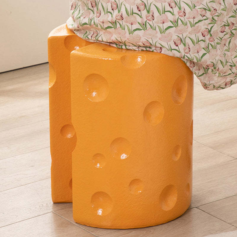 Contemporary Kids Cheese Resin Side Table