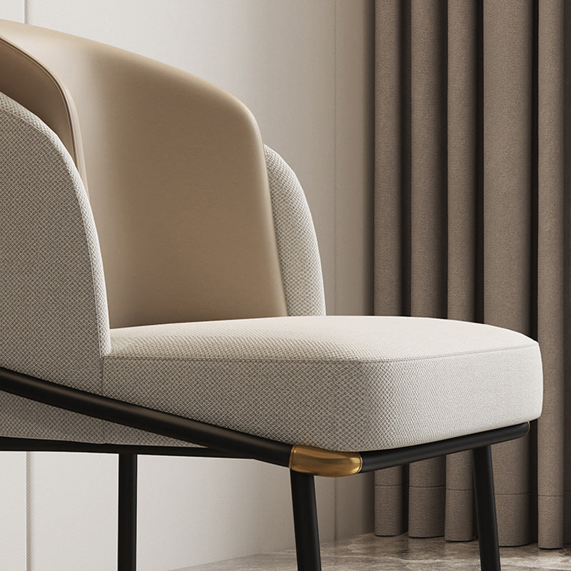 Nordic Fabric Leather Steel Dining Chair