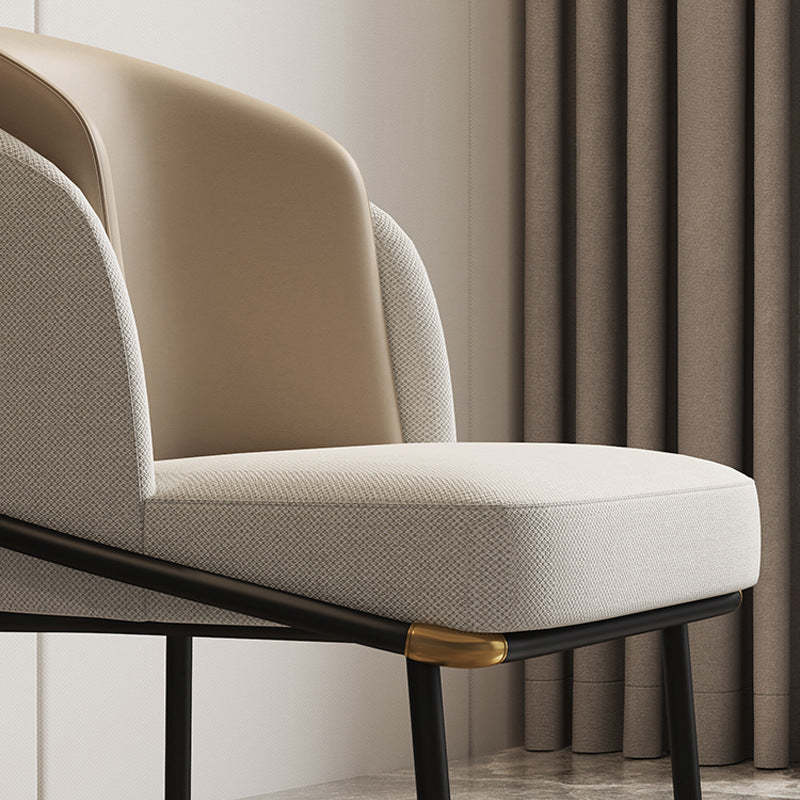 Nordic Fabric Leather Steel Dining Chair