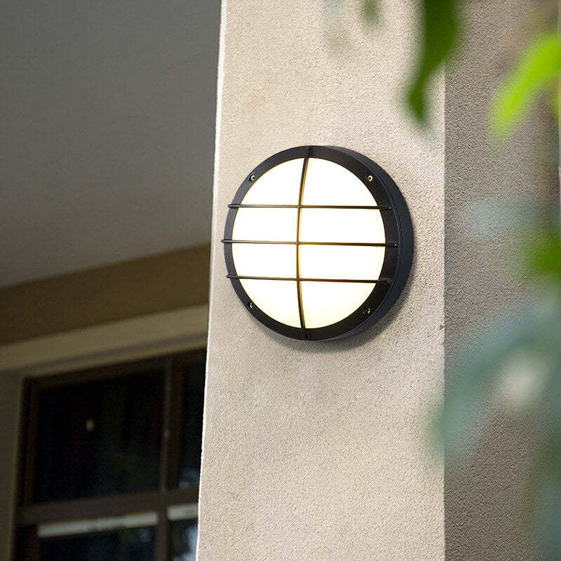 Round Outdoor Waterproof Aluminum Acrylic LED Flush Light