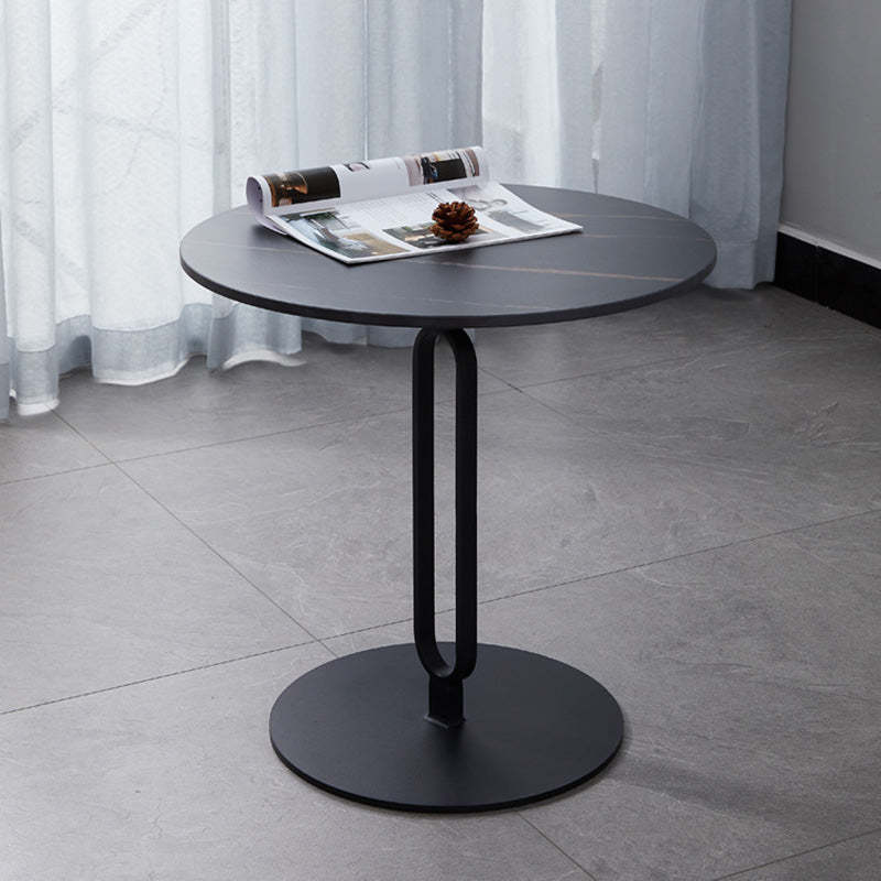Minimalist Marble Steel Three-Leg Coffee Table