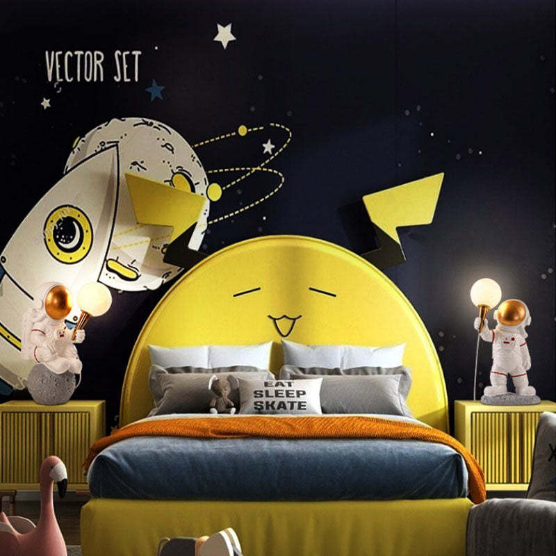 Contemporary Cartoon Astronaut Resin Sconce