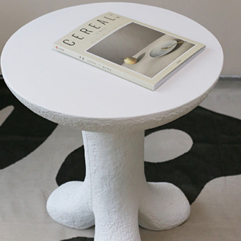 Modern Art Deco Magnesium Oxide Round Side Table 3-Leg