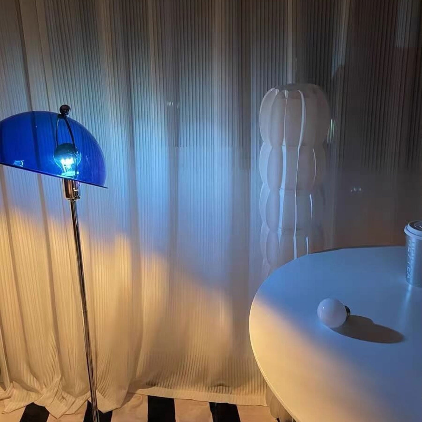 Green creative retro mushroom floor lamps — Transparent / 220V-240V (UK/AU)