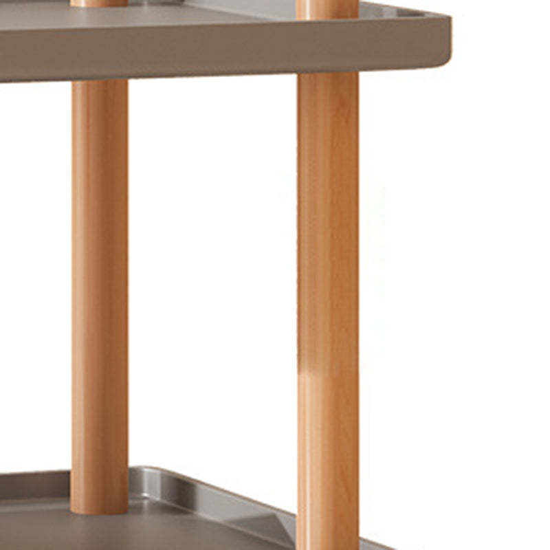 Minimalist Wood Metal Square Coffee Table 2-Shelf