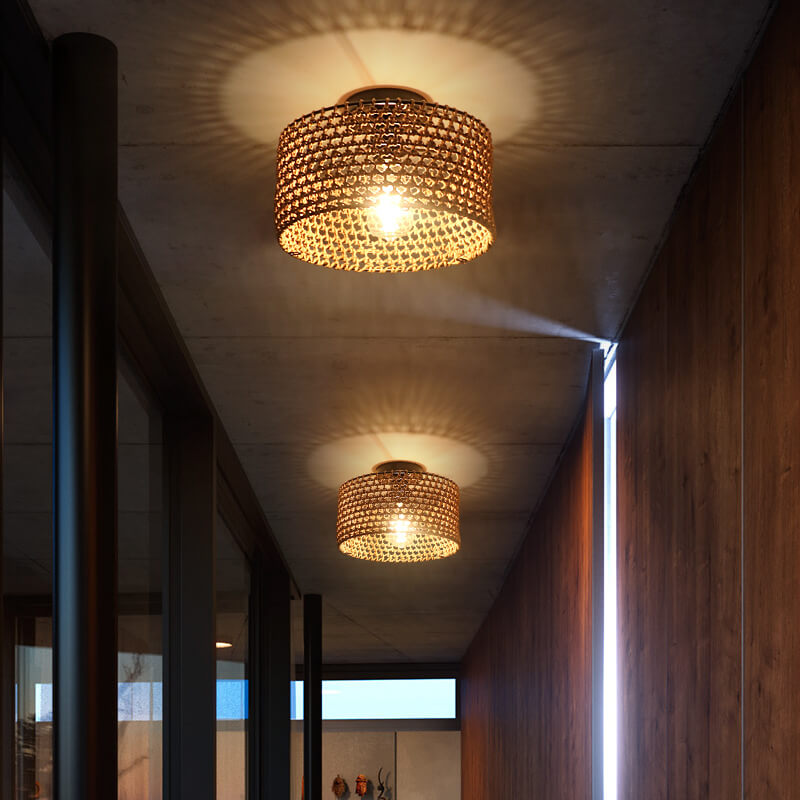 Japanese Wabi-Sabi Hemp Rope 1-Light Ceiling Light