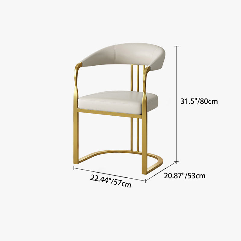 Modern PU Leather Arc Frame Dining Chair