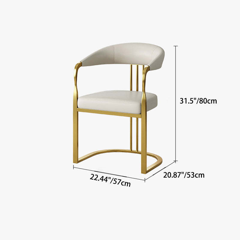 Modern PU Leather Arc Frame Dining Chair