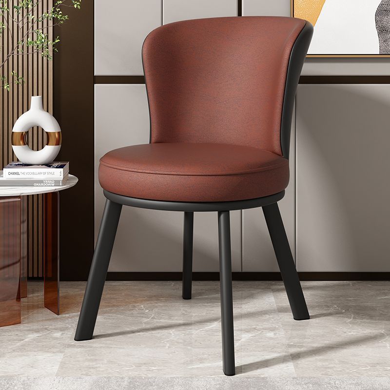 Contemporary Fabric Upholstered Steel Dining Chair
