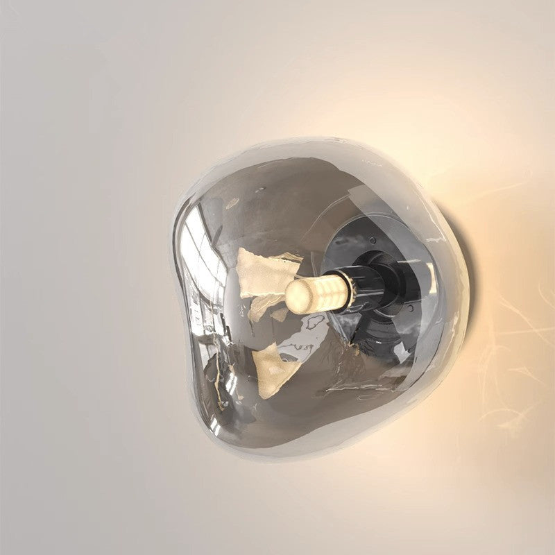 Minimalist Irregular Spherical Glass Wall Sconce