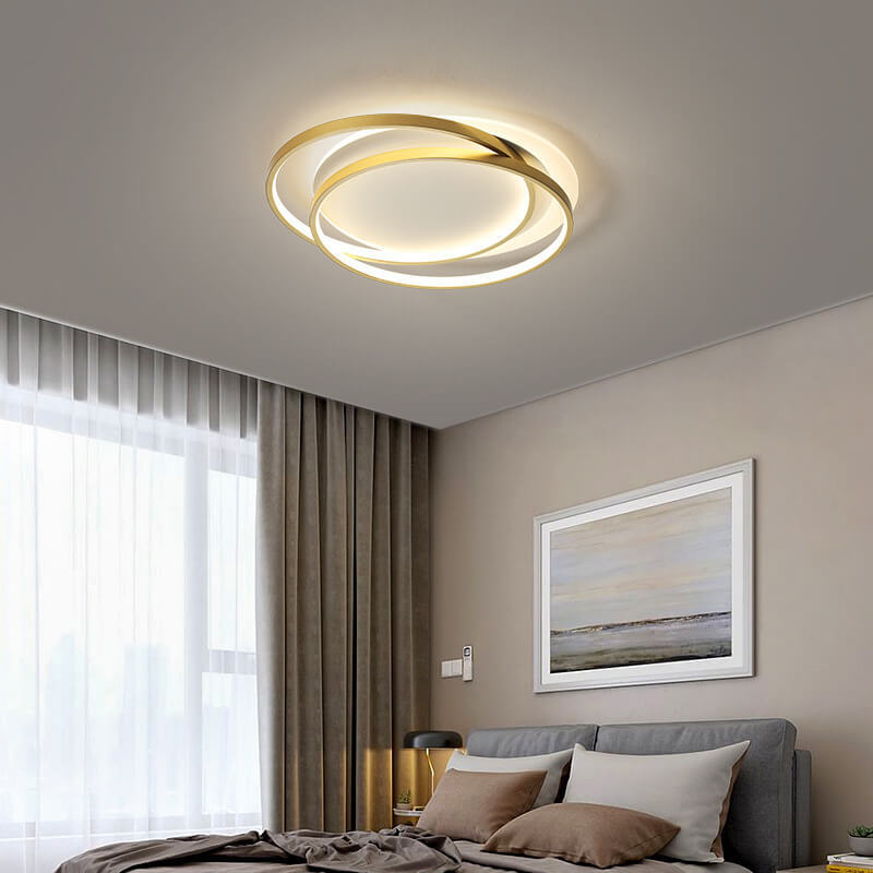Nordic Luxury Circle Aluminum LED Flush Mount Light
