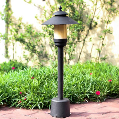 Minimalist Umbrella Aluminum Marble LED Outdoor Light