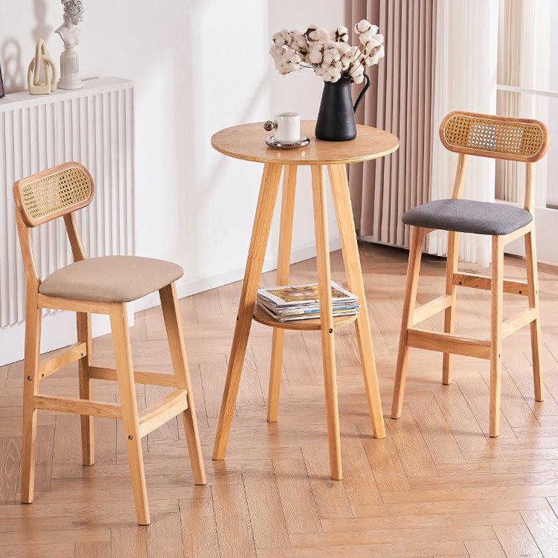 Minimalist PU Leather Open-Back Counter Stool
