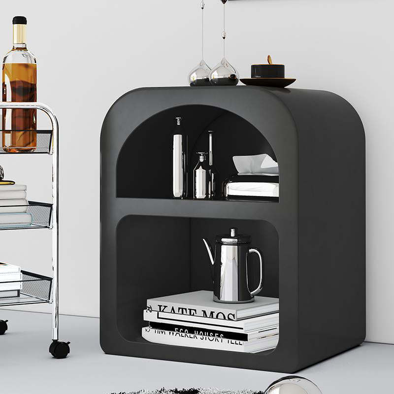 Scandinavian Arched Frame Rock Slab Nightstand