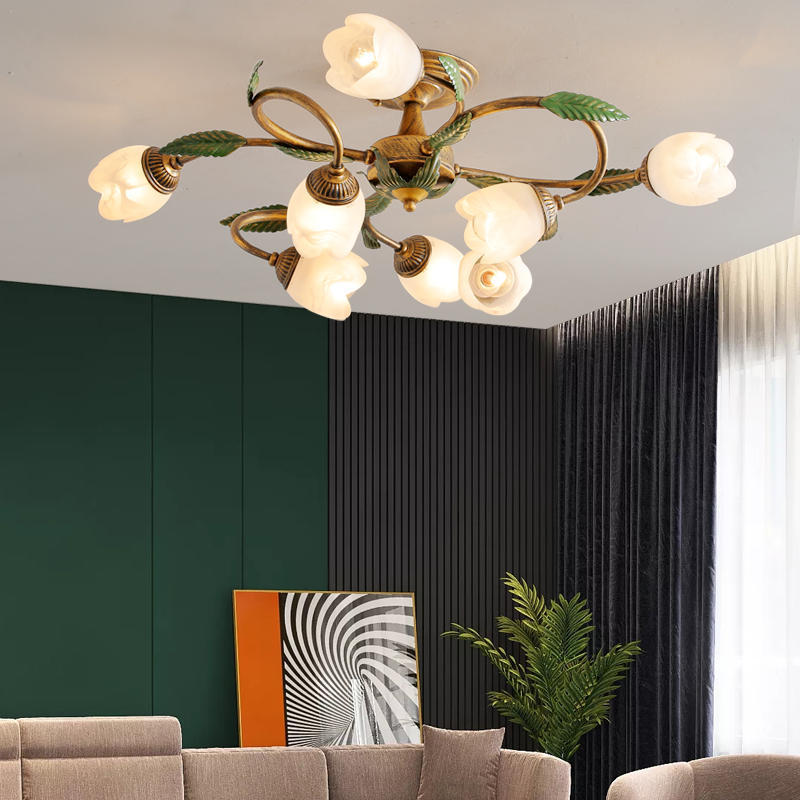 Modern Idyllic Iron Flower Branch Mount Light — 6 / B / 110V-120V For US/CA