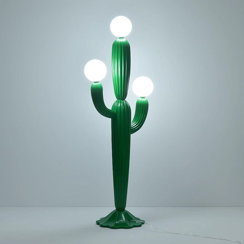 Creative cactus 3-light floor lamps in resin — 220V-240V (UK/AU)
