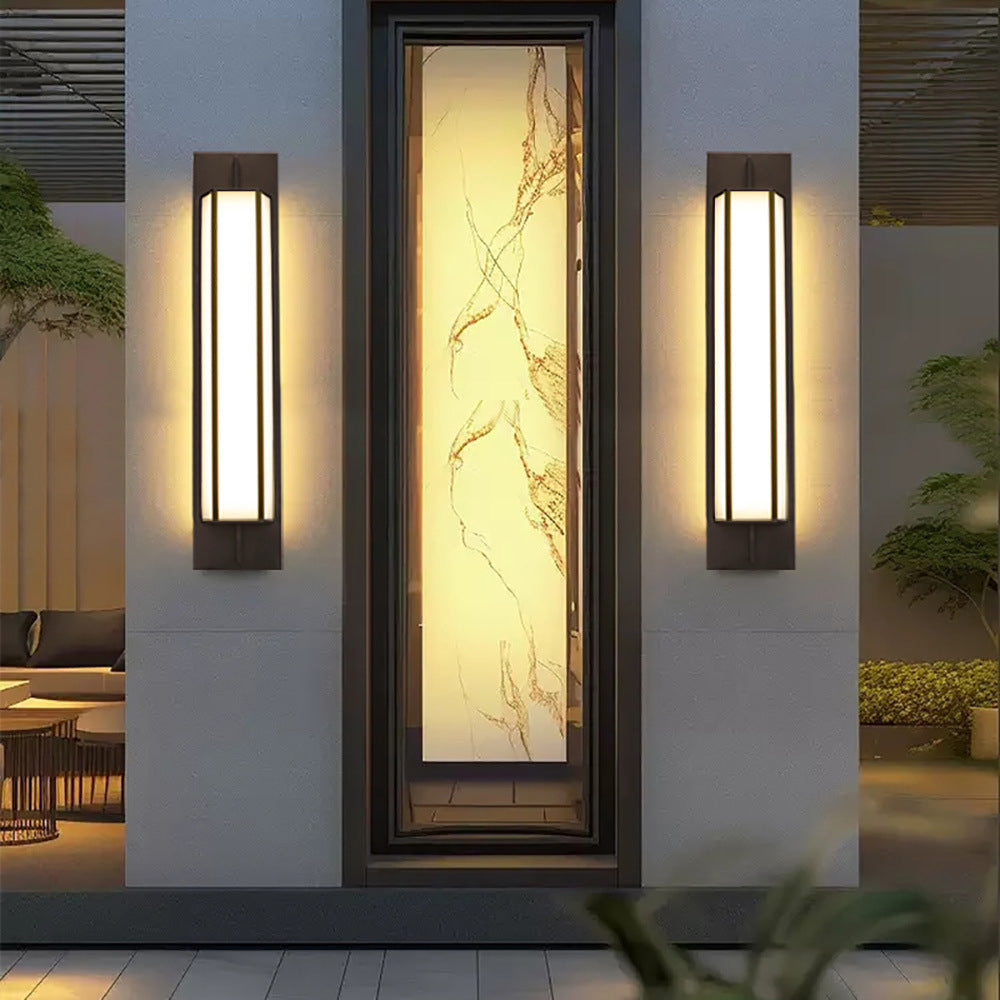 Minimalist Long Square PMMA Stainless Steel LED Wall Sconce
