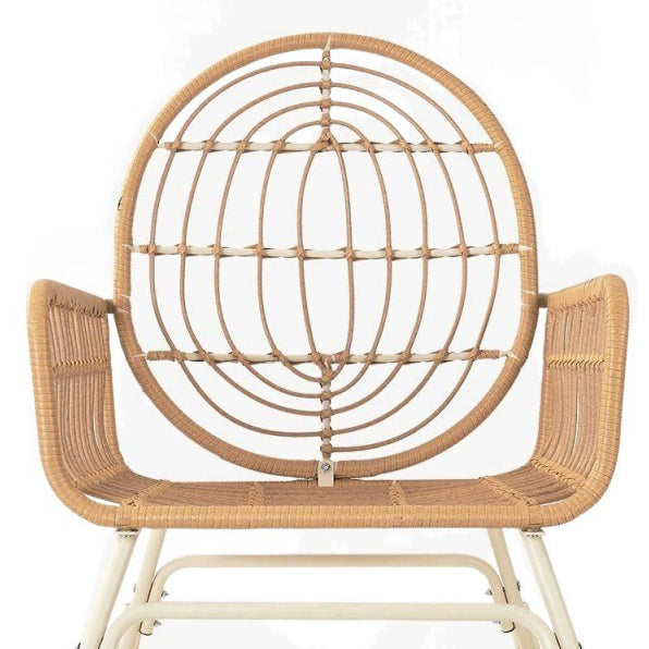 Chinese Rattan Steel Cushion Recliner