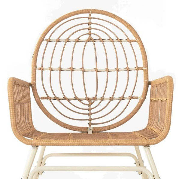 Chinese Rattan Steel Cushion Recliner