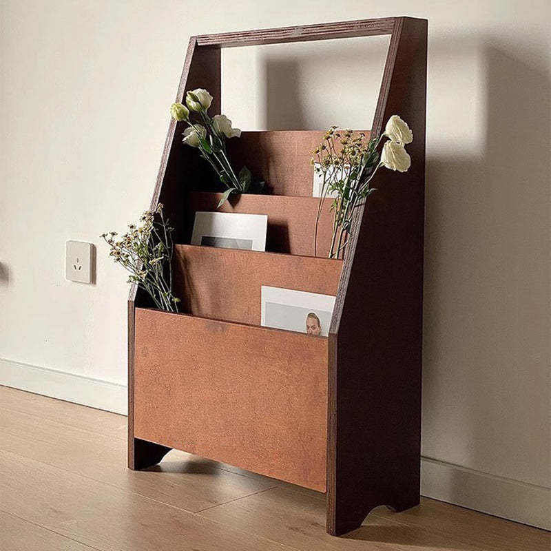 Retro Rectangular Plank 3-Shelf Bookcase