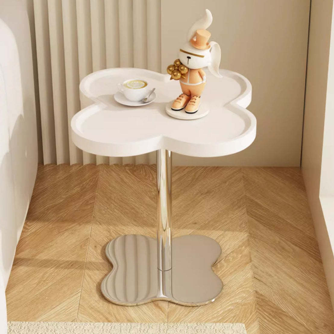 Minimalist Cylinder Petal Glass Coffee Table