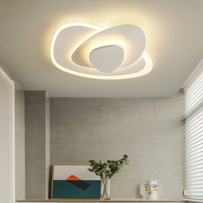 Nordic Geometric Wrought Iron Flush Ceiling Light
