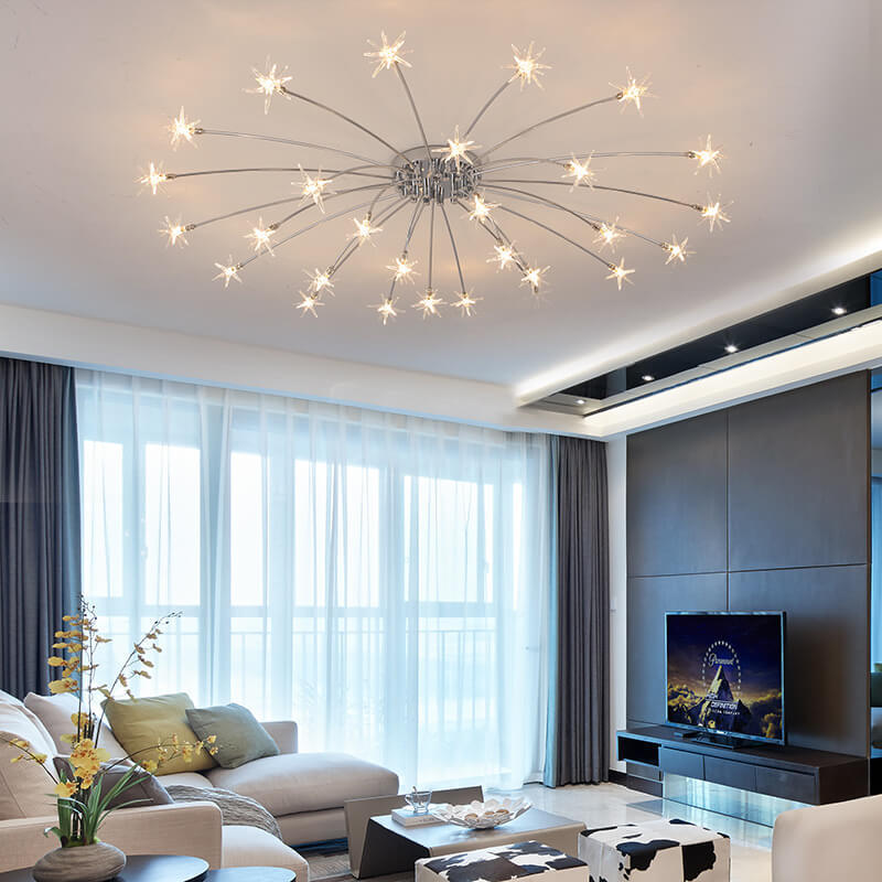 Full Of Stars Iron Flush Ceiling Light