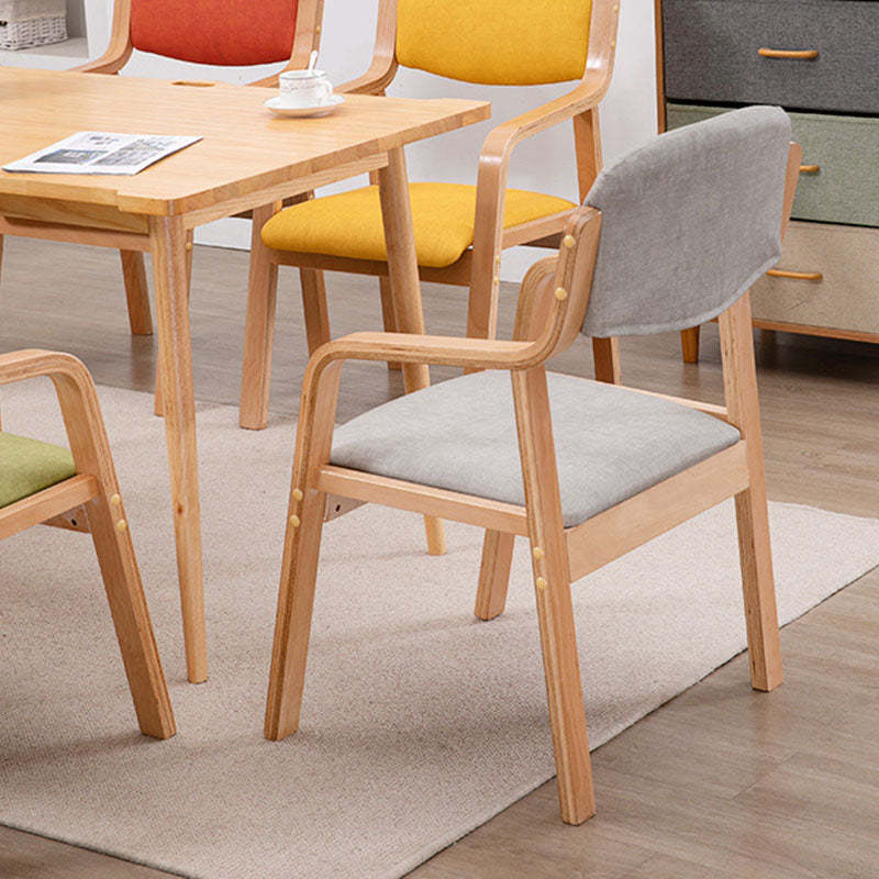Modern Fabric Wood Dining Chair