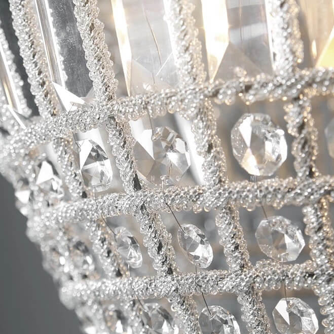 French Vintage Hot Air Balloon Crystal Chandelier