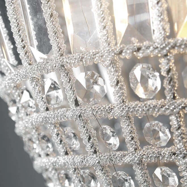French Vintage Hot Air Balloon Crystal Chandelier